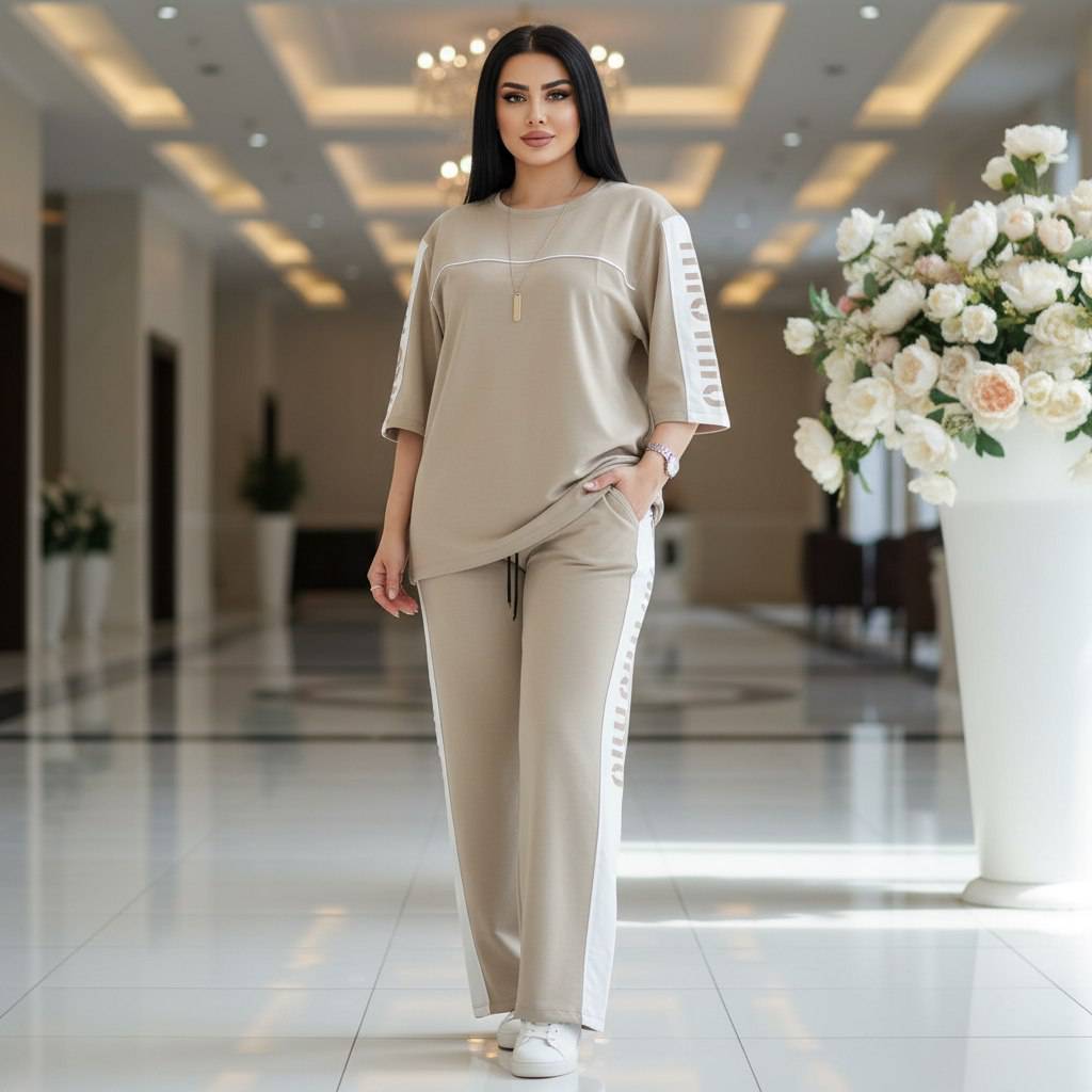 تیشرت شلوار زنانه/گلکسی نخ پنبه
